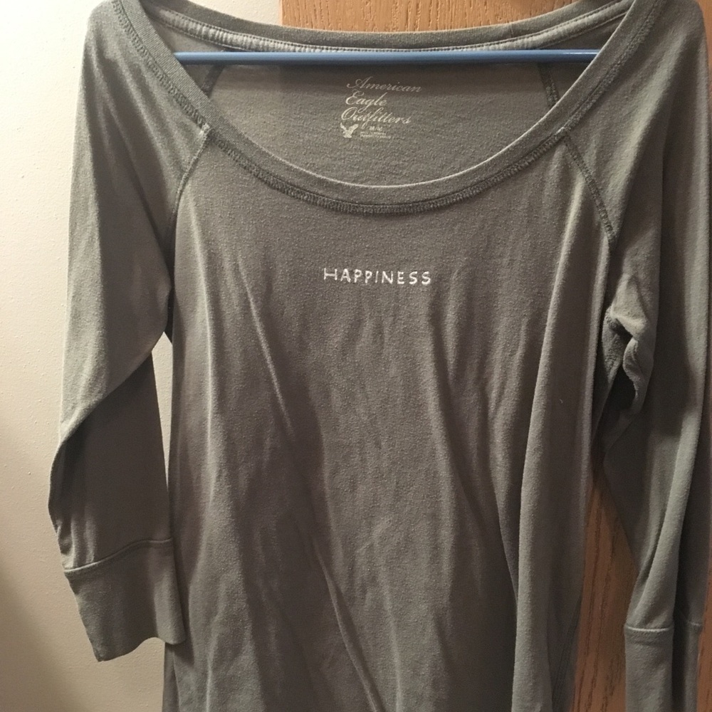 Olive green 3/4 sleeve top